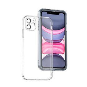 Teleplus iPhone 12 Kamera Korumalı Fizy Silikon Şeffaf Kılıf
