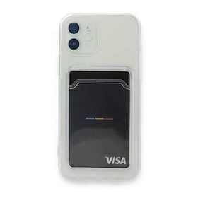 Teleplus iPhone 12 Kamera Korumalı Kartlıklı Silikon Şeffaf Kılıf