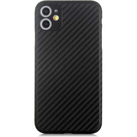 Teleplus iPhone 12 Karbon PP Silikon Siyah Kılıf