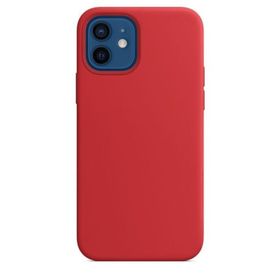 Teleplus iPhone 12 Manyetik Lansman İçi Süet Silikon Turuncu Kılıf