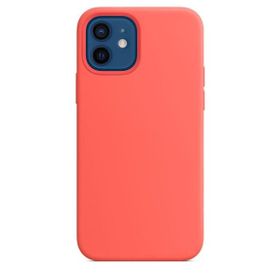 Teleplus iPhone 12 Manyetik Lansman İçi Süet Silikon Turuncu Kılıf