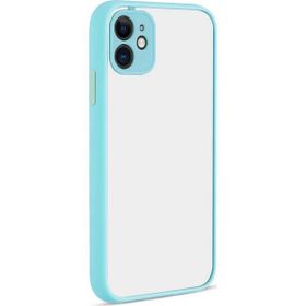 Teleplus Iphone 12 Mini Hux Kamera Korumalı Turkuaz Silikon Cep Telefonu Kılıf
