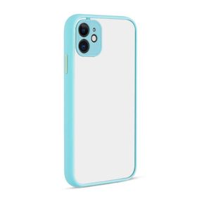 Teleplus Iphone 12 Mini Hux Kamera Korumalı Turkuaz Silikon Cep Telefonu Kılıf