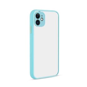 Teleplus Iphone 12 Mini Hux Kamera Korumalı Turkuaz Silikon Cep Telefonu Kılıf