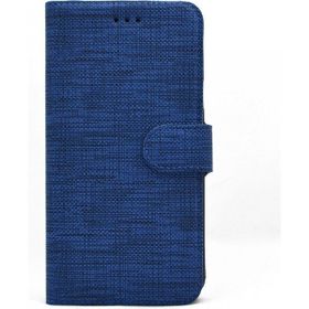 Teleplus iPhone 12 Mini Kılıf Kumaş Spor Standlı Cüzdan Lacivert Kılıf