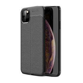 Teleplus iPhone 12 Pro Deri Dokulu Silikon Lacivert Kılıf