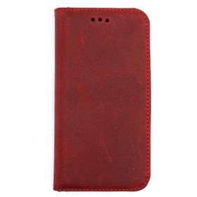 Teleplus iPhone 12 Pro Eskitme Deri Kartlıklı cüzdan Kırmızı Kılıf