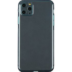 Teleplus iPhone 12 Pro Kamera Korumalı Anti Şok Şeffaf Nano Ekran Koruyucu Siyah Silikon Cep Telefonu Kılıf