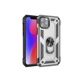 Teleplus iPhone 12 Pro Max Kılıf Vega Yüzüklü Standlı Kapak Kırmızı Nano Ekran Koruyucu