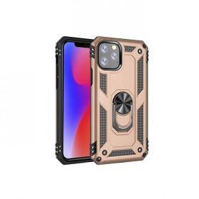 Teleplus iPhone 12 Pro Max Kılıf Vega Yüzüklü Standlı Kapak Kırmızı Nano Ekran Koruyucu