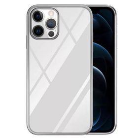 Teleplus iPhone 12 Pro Max Tarex Pixel Plating Lazer Sert Rubber Silikon Nano Ekran Koruyucu Kırmızı Kılıf