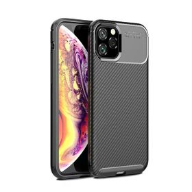 Teleplus iPhone 12 Pro Negro Karbon Silikon Siyah Nano Ekran Koruyucu Kılıf