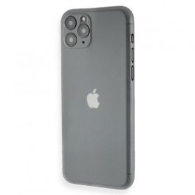 Teleplus iPhone 12 Pro PP Hayalet Mat Silikon Siyah Kılıf