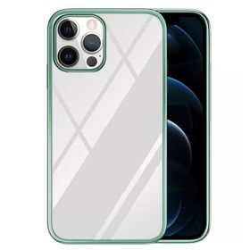 Teleplus Iphone 12 Pro Tarex Pixel Plating Lazer Sert Rubber Yeşil Nano Ekran Koruyucu Ve Silikon Kılıf
