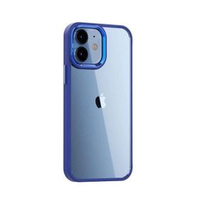 Teleplus iPhone 12 Renkli Bumper Hybrid Krom Silikon Siyah Kılıf