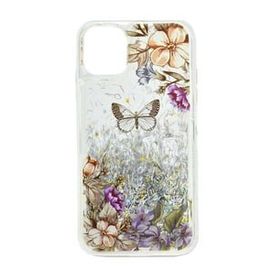 Teleplus iPhone 12 Sulu Desenli Silikon Gold Kılıf