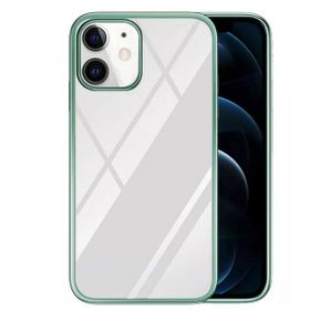 Teleplus iPhone 12 Tarex Pixel Plating Lazer Sert Rubber Silikon Mor Kılıf + Nano Ekran Koruyucu