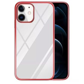 Teleplus iPhone 12 Tarex Pixel Plating Lazer Sert Rubber Silikon Mor Kılıf + Nano Ekran Koruyucu
