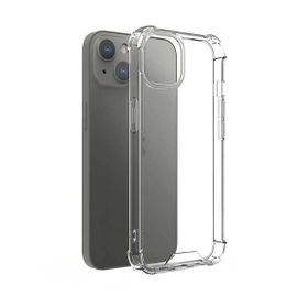 Teleplus iPhone 13 Darbe Korumalı Kapak Silikon Şeffaf Kılıf + Nano Ekran Koruyucu