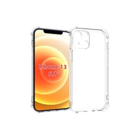 Teleplus Iphone 13 Kamera Korumalı Darbeye Dayanıklı Silikon Şeffaf Nano Ekran Koruyucu Cep Telefonu Kılıfı