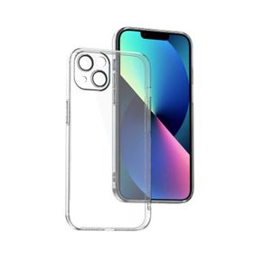 Teleplus iPhone 13 Kamera Korumalı Fizy Silikon Şeffaf Kılıf