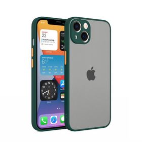 Teleplus iPhone 13 Kamera Korumalı Hux Mat Sert Silikon Kırmızı Kılıf