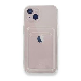 Teleplus iPhone 13 Kamera Korumalı Kartlıklı Silikon Şeffaf Kılıf