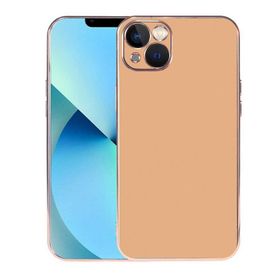 Teleplus iPhone 13 Kamera Korumalı Lazer Viyana Silikon Gold Kılıf
