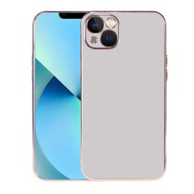 Teleplus iPhone 13 Kamera Korumalı Lazer Viyana Silikon Gold Kılıf