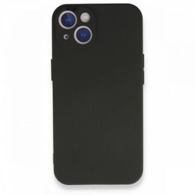 Teleplus iPhone 13 Kamera Korumalı Mat Silikon Nano Ekran Koruyucu Siyah Cep Telefonu Kılıfı