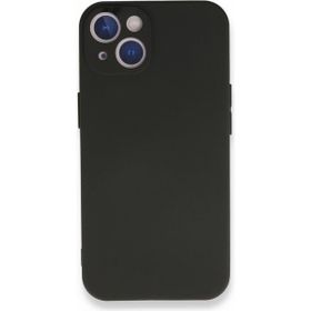 Teleplus iPhone 13 Kamera Korumalı Mat Silikon Siyah Kılıf