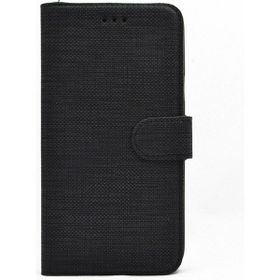 Teleplus iPhone 13 Kumaş Spor Standlı Cüzdan Siyah Cep Telefonu Kılıfı