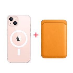 Teleplus iPhone 13 Manyetik Kristal Wiriless Destekli Sert Kapak Silikon Manyetik Kartlıklı Kılıf Yeşil Cep Telefonu Kılıfı
