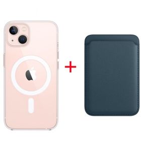 Teleplus iPhone 13 Manyetik Kristal Wiriless Destekli Sert Kapak Silikon Manyetik Kartlıklı Kılıf Yeşil Cep Telefonu Kılıfı
