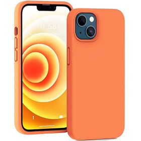 Teleplus iPhone 13 Mini Liquid Lansman Mara Silikon Turuncu Kılıf