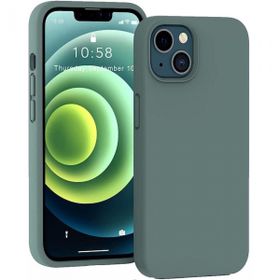 Teleplus iPhone 13 Mini Liquid Lansman Wiriless Destekli Silikon Yeşil Cep Telefonu Kılıfı