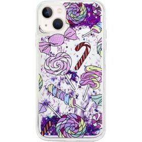 Teleplus iPhone 13 Mini Sulu Desenli Mor Silikon Kılıf