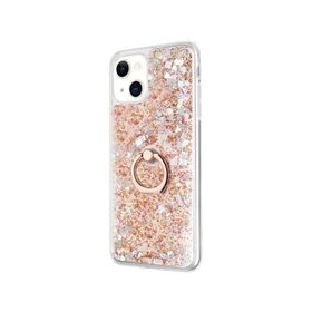 Teleplus iPhone 13 Mini Sulu Yüzüklü Milce Silikon Gold Cep Telefonu Kılıfı