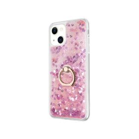 Teleplus iPhone 13 Mini Sulu Yüzüklü Milce Silikon Gold Cep Telefonu Kılıfı