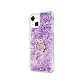 Teleplus iPhone 13 Mini Sulu Yüzüklü Milce Silikon Gold Cep Telefonu Kılıfı
