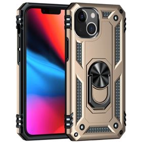 Teleplus iPhone 13 Mini Vega Yüzüklü Çift Katmanlı Tank Silikon Gümüş Kılıf