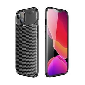 Teleplus iPhone 13 Negro Karbon Silikon Nano Ekran Koruyucu Kamera Koruyucu Lacivert Cep Telefonu Kılıfı