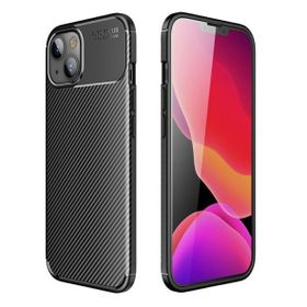 Teleplus iPhone 13 Negro Karbon Silikon Siyah Cep Telefonu Kılıfı