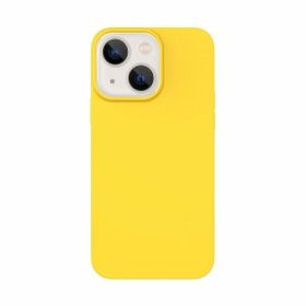 Teleplus iPhone 13 Oley Soft Tpu İçi Süet Silikon Sarı Kılıf