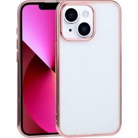 Teleplus iPhone 13 Pixel Tareks Sert Silikon Rose Altın Kılıf