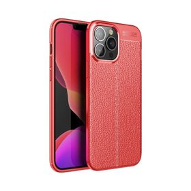 Teleplus iPhone 13 Pro Deri Dokulu Silikon Lacivert Kılıf