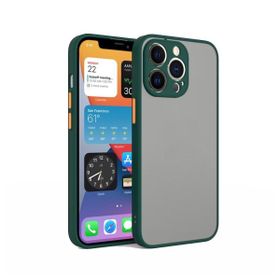 Teleplus iPhone 13 Pro Kamera Korumalı Hux Mat Sert Silikon Kırmızı Kılıf