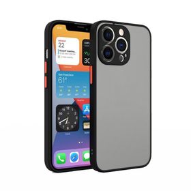 Teleplus iPhone 13 Pro Kamera Korumalı Hux Mat Sert Silikon Kırmızı Kılıf