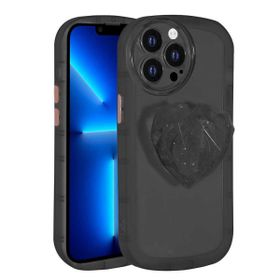 Teleplus iPhone 13 Pro Kamera Korumalı Ofro Soketli Stand Kapak Siyah Kılıf
