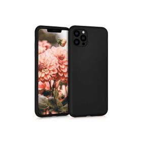 Teleplus iPhone 13 Pro Lüks Mat Silikon Siyah Kılıf + Nano Glass Ekran Koruyucu